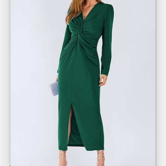 Emerald Green Dress, size L - Picture 3 of 10